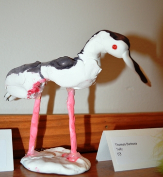 2015 March-April Pine Hill grade 3 realistic bird sculptures and imagination bird pastels (8)