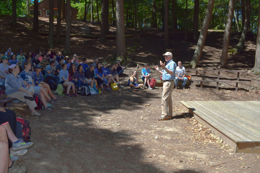 Mass Audubon President Gary Clayton Speaks to Camp Counselors at Field School