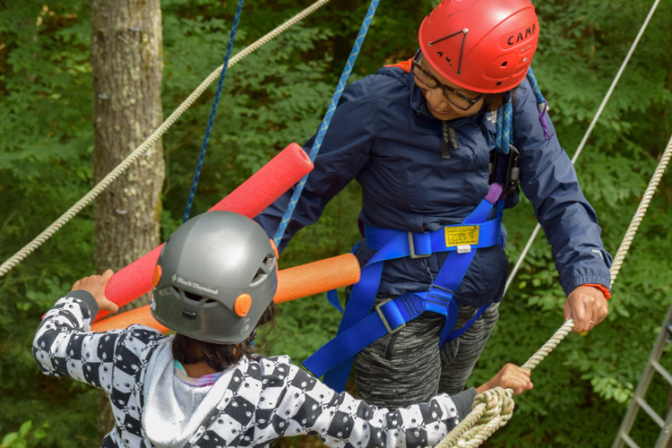 Wildwood's High Ropes Challenge Course at Family Camp