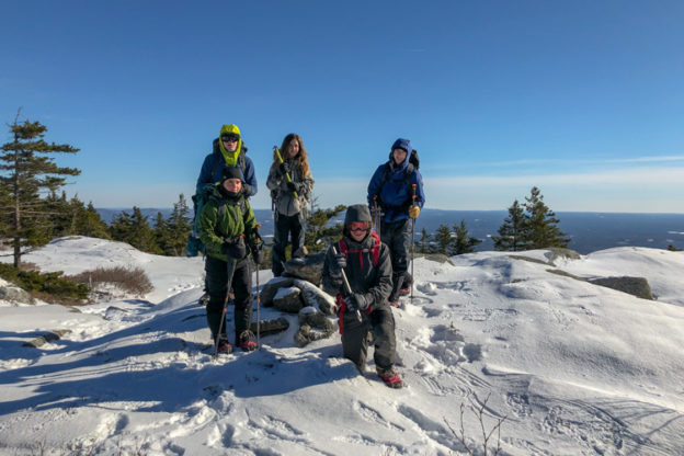 Wildwood Winter Camping Monadnock Summit Group Photo