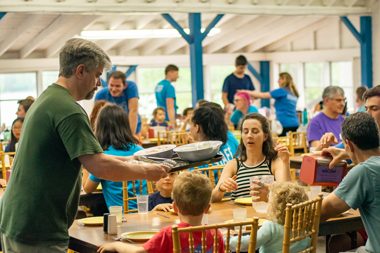 Family-style Dinner at Family Camp