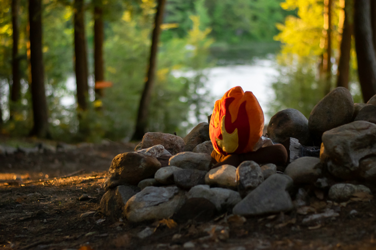 Okay, it was a little windy for evening campfire so we had to improvise...