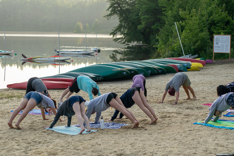 Sunrise Yoga on the Beach During PBJs