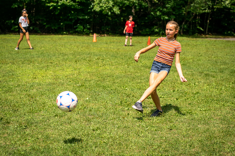 Soccer game on the activity field