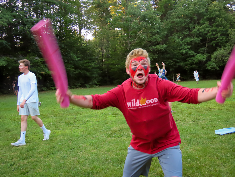 Creative costumes and face paint from the counselors for the Wrath of Nature evening program