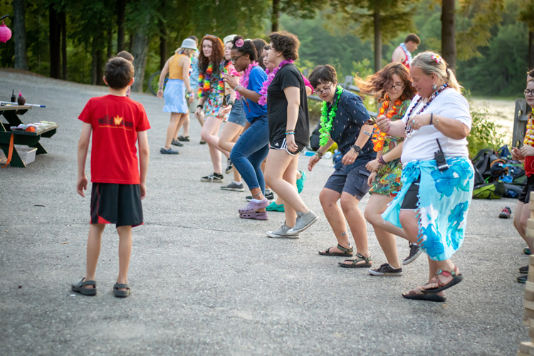 Dance party outside the dining hall