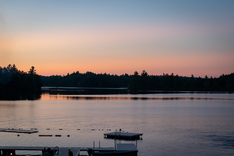 Sunset over Hubbard Pond