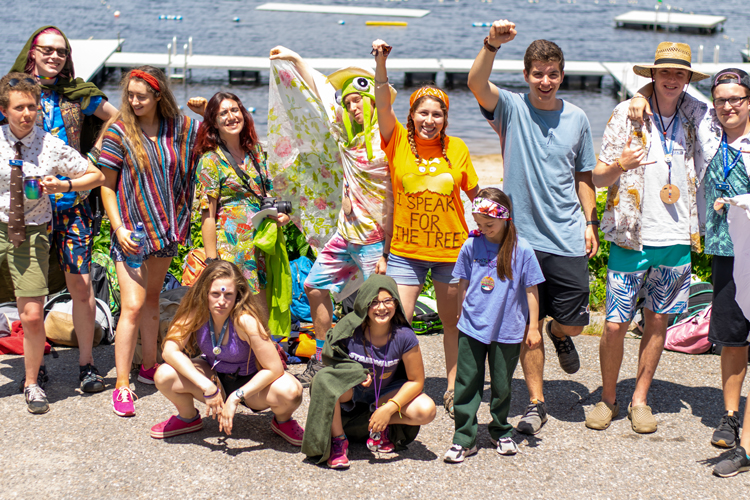 Wildwood Staff (some in costume) on Nature Superheroes Day