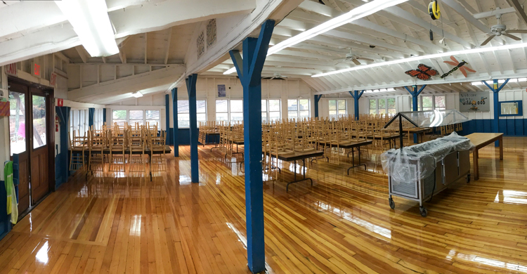 Wildwood Dining Hall with Refinished Floors