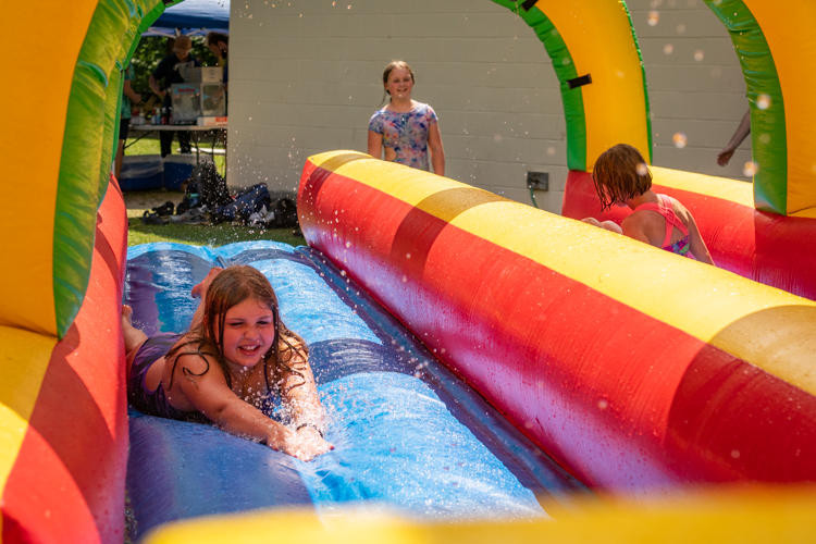 Coming in hot on the slip-n-slide