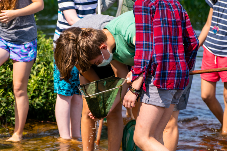 You never know what your dipnet will dredge up in Hubbard Pond!