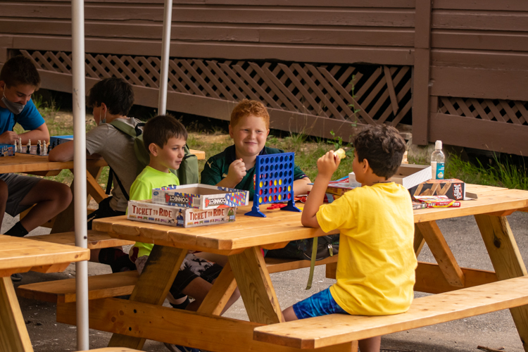 Camp days are busy, so sometimes a chill game of Connect Four is just the ticket