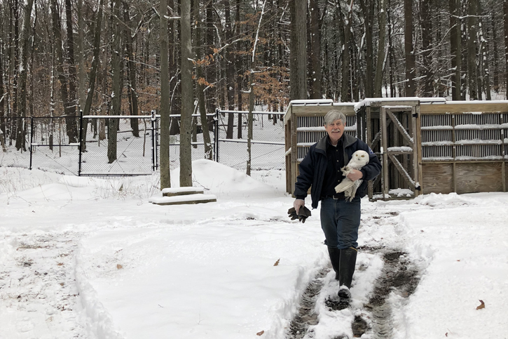 Norman Smith with Snowy Owl