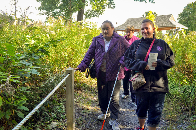 Enjoying the universally accessible All Persons Trail at Broad Meadow Brook © John Nault