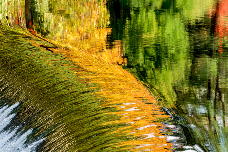 Autumn Reflection on South Natick Dam © Ilene Hoffman