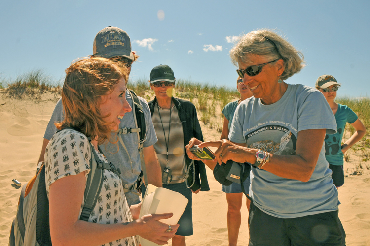 Barbara during a Cape Cod Field School program on Diamondback Terrapins